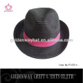 Sombrero de papel rosa Fedora para las mujeres